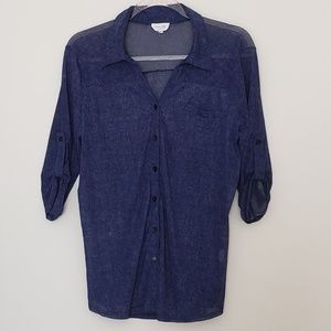 Sheer denim-look Maternity blouse